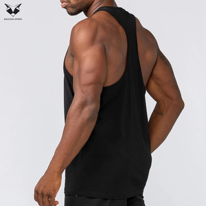 In One Solid Black Color OEM ODM Service Good Supplier With Own Logo Fitness Wear Fully Customized Logo Print <b>Men</b> <b>Singlets</b> - Product Image 2