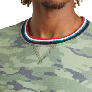 Sweat-shirt camouflage uni vert à manches longues en molleton 100 % coton de haute qualité pour homme, style unique, décontracté, hiver - Product Image 5