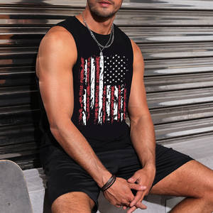 Ropa deportiva Máxima comodidad y durabilidad Impresión de logotipo de colores para pedidos a granel Camiseta sin mangas Logotipo de impresión personalizado de lujo Cuello redondo en blanco - Product Image 1