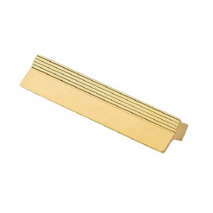 Poignée de barre moderne en laiton, finition argent poli, quincaillerie durable pour meubles de cuisine et salle de bain, pour armoire, tiroir, commode - Product Image 5