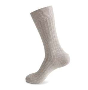 Custom Men's Summer Socks Solid White Plain Black Grey Cushioned Anti Slip Quick Dry Knitted Formal Sports Wear Long Socks - Product Image 4