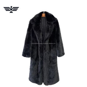 Abrigo de Invierno Grueso de Alta Calidad para Hombre, de Piel de Zorro Marrón, Largo y a Rayas, Abrigo Tipo Gabardina Cálido, Antiencogimiento, Precio al por Mayor - Product Image 5
