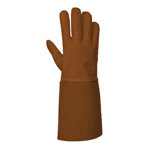 Gant de travail réfléchissant en cuir de chèvre pour la protection des mains industrielles, résistant aux étincelles et à la chaleur, idéal pour le soudage TIG et les soudeurs de barbecue - Product Image 2