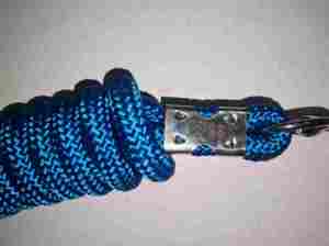 Laisse pour animaux de compagnie en corde tressée robuste bleue avec mousqueton pivotant en métal pour l'entraînement en extérieur – Vente en gros directe usine - Product Image 5