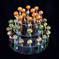 Supports à sucettes en acrylique transparent avec plusieurs supports et trous, étanches et portables, pour présentoir de bureau/extérieur avec impression