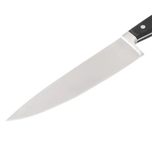 Cuchillos de Cocina Profesionales con Empuñadura Negra, Hoja Plateada en Punta, Tres Remaches Metálicos y Protector de Dedos para el Uso Diario en la Cocina - Product Image 3