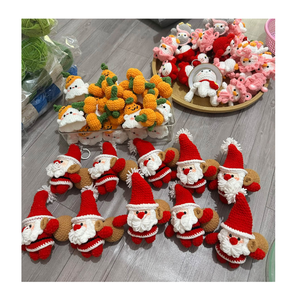 Best Seller 2026 Handmade Knitted Yarn Keychain Crochet Mini Bag Charm Soft Wool Key Handcrafted Gift for MerryChirstmas - Product Image 1