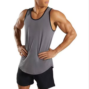 Quick Dry Polyester Sporty Workout Wear Men's <b>Red</b> Sleeveless <b>Tank</b> <b>Top</b> O-Neck Polyester Quick Dry Solid Color Casual Workout Wea - Product Image 1
