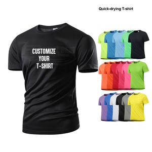 T-shirts décontractés en coton vierges pour hommes avec logo personnalisé sur le devant, impression par transfert thermique, respirants, 180g, col rond, conception personnalisée OEM - Product Image 1