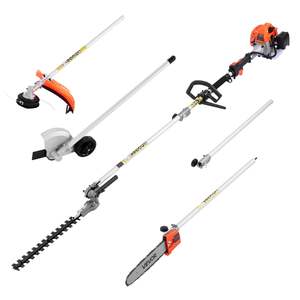 26cc 2-Cycle Gas <b>Power</b> Handheld Hedge <b>Trimmer</b> 6-in-1 Weed Eater Extension Pole Protective Gear Set Including String <b>Trimmer</b> - Product Image 1