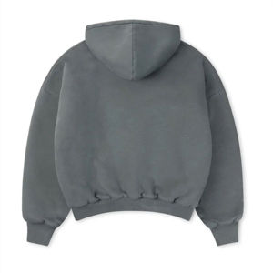 Fournisseur OEM – Sweat à capuche unisexe coupe ample et courte, style streetwear oversize, design uni, motif imprimé, tissu éponge - Product Image 6