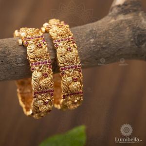 Peacock Screw Type Kada 2x6 Fashion Bangle - Product Image 2