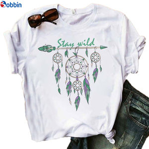 Camisetas de Moda para Mujer con Diseño de Plumas, Transpirables, Estilo Dulce y Encantador, Tallas Grandes, Económicas - Product Image 2