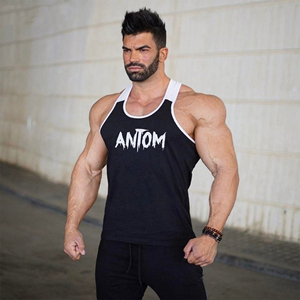 Custom Mens Gym Tank Top Single <b>Line</b> Tank Top Workout Sleeveless Fitness T Shirt - Product Image 2