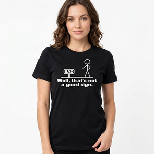 Men's Black Short Sleeve <b>T</b>-<b>Shirt</b> With <b>Funny</b> Stick Figure And Text Design Casual Wear Regular Fit O-Neck Jersey Cotton - Product Image 6