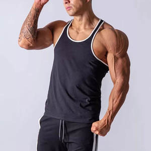 Gilet de sport léger pour homme, idéal pour l'entraînement physique, en tissu tricoté respirant polyester/coton, taille élastique, tenue décontractée et active - Product Image 6