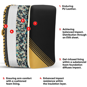 Protectores de Patadas Unisex de Cuero Vacuno para Entrenamiento de Boxeo, Taekwondo y Muay Thai - Almohadillas de Patadas y Protectores de Brazo Duraderos - Product Image 6