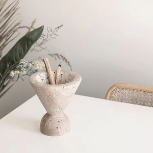 Hand-Made Ceramic <b>Incense</b> Burner <b>Cone</b> Shape Beige Speckled Aromatic Holder All-Season Use - Product Image 2