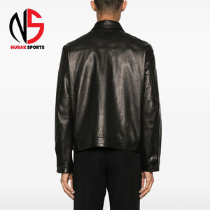 Chaqueta de Cuero de Oveja Negra Personalizada OEM para Hombre, Último Modelo, Corte Ajustado, Chaqueta Larga de Invierno, Fabricada en Fábrica a Precio Razonable 2026 - Product Image 2
