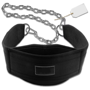 Ceinture de musculation pour dips, avec coutures renforcées, boucle de soutien dorsal, en néoprène souple et robuste, unisexe, pour fitness et entraînement avec poids - Product Image 1