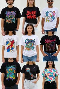 Camiseta de manga corta de verano para hombre Sense Green, de algodón grueso, tejido informal holgado, estilo INS, de media manga, con estampado de tela tejida. - Product Image 2