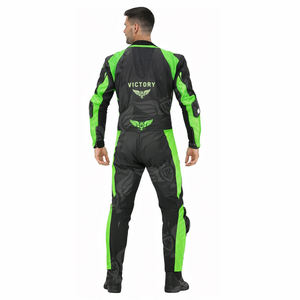 Traje de Cuero Profesional Personalizado para Motociclismo de Carreras, Traje de Una Pieza con Protección y Armadura CE para Carreras en Pista - Product Image 2