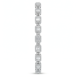 IGI Certified Lab Grown Diamond Tennis Bracelet Illusion Set Eternity Bracelet Birthstone Jewelry For Women 14K 18K <b>Solid</b> <b>Gold</b> - Product Image 3
