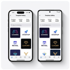 Application de création de logos Royalcraft – Créez des logos, une identité de marque, des designs de logos d'entreprise et des modèles pour iOS/Android - Product Image 1