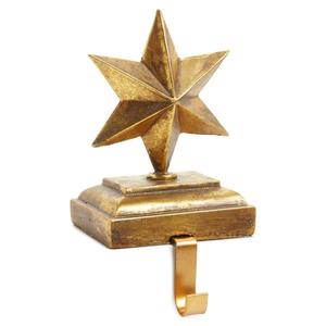 Décoration de sommet d'arbre de Noël en forme d'étoile, en verre miroir doré, ornement décoratif de luxe, support de chaussette de Noël en métal fait main pour cadeaux de Noël - Product Image 5