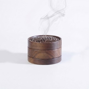 Quemador de Incienso de Madera con Tapa Ventilada, Porta Aromas Rústico para Oud, Bakhoor, Carbón y Decoración para el Hogar, Quemador Árabe - Product Image 2