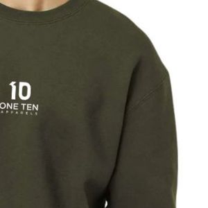 Sweat-shirt col rond épais pour homme en molleton de coton, coupe décontractée, style streetwear, personnalisable, vente en gros - Product Image 5
