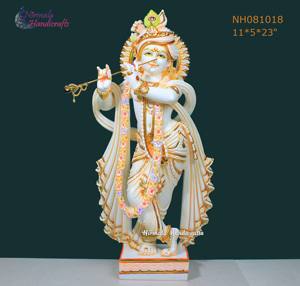 Nirmala Handicrafts - Ídolo de Krishna enmarcado en resina, Murti artesanal para el hogar, la oficina o la mesa - Product Image 3