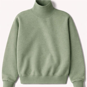 Women Mock Neck Sweatshirt Oversized Style Smooth Fabric Relaxed Fit For Modern Casual Wear - Product Image 1