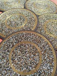<b>Beaded</b> table <b>Placemats</b> Handmade table <b>Placemats</b> made from Beads and leather Beautiful table decor - Product Image 6