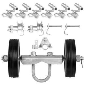 6FT Heavy Duty Sliding Gate Hardware <b>Kit</b> C Type Wheel Carrier with Two 6\" Wheels for <b>Rolling</b> Gates and Slides - Product Image 1
