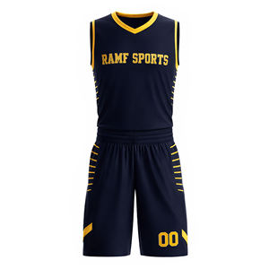 Camiseta de Baloncesto para Hombre de Alta Calidad al por Mayor, Ropa Deportiva Transpirable de Malla, Camiseta y Pantalones Cortos de Baloncesto Reversibles - Product Image 3