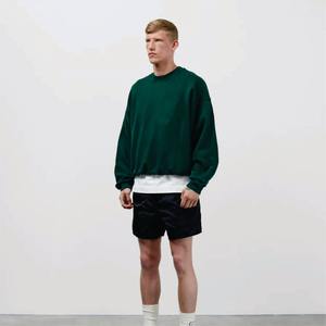 Sweat-shirt oversize en coton de qualité supérieure, personnalisable avec logo imprimé, col rond vintage en polyester, pour homme. - Product Image 4