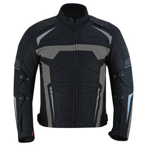 Chaqueta de Motociclismo para Hombre, Negra con Verde Neón, Manga Larga, Resistente al Viento, con Bloques de Color, Protección para Todas las Estaciones, Equipada con Armadura - Product Image 4