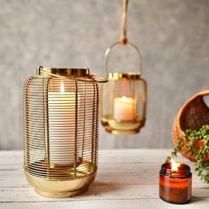 Lámparas de Boda Doradas de Primera Calidad con Elegantes Portavelas de Cristal, Ideales para Fiestas - Product Image 3