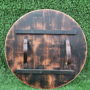 Bouclier Viking Nordique Premium en Bois, Forme Ronde, Fait Main pour Décoration de Costume Historique et Décoration Murale - Product Image 5