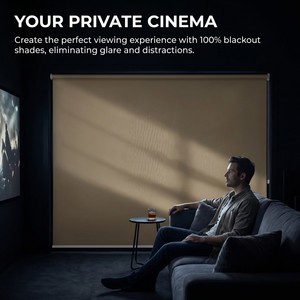 Stores enrouleurs motorisés électriques intégrés, occultants, anti-UV, imperméables, écologiques, avec 3 % d'ouverture, protection <span class=keywords><strong>solaire</strong></span> - Product Image 3