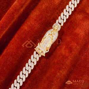 สร้อยข้อมือโซ่ทองคำประดับมอสซาไนต์ ดีไซน์หรูหราสไตล์นิวยอร์ก เหมาะเป็นของขวัญสุดหรู ใช้ได้ทุกวัน - Product Image 3