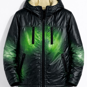 ODM Quick Shipping Custom <b>Utility</b> Heat Reactive Winter Puffer <b>Jacket</b> with Hooded Zipper and Color Changing Thermochromic Fabric - Product Image 6