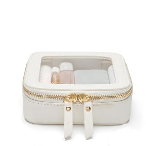 Transparent <b>Makeup</b> <b>Bag</b>, <b>Travel</b> Toiletry <b>Bag</b> in genuine leather - Product Image 5