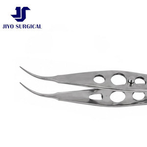 Premium Jiyo Surgical Co. Moody Fixation Forceps MP-4568 4 3/8 Inch Curved Left 0.5mm 1x2 <b>Teeth</b> Locking Mechanism Flat 3-Hole - Product Image 1