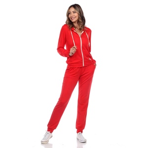 Ensemble 2 pièces streetwear français à capuche, vêtements urbains, sweat-shirt pour femme, fermeture éclair, avec poches latérales - Product Image 6