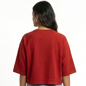 T-shirt Boxy à Épaules Tombantes pour Femme, Col Rond Oversize, T-shirt Boxy d'Été pour Dames, T-shirt Boxy de Sport pour Femmes - Product Image 2