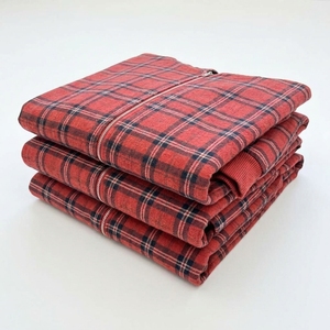 Sweat-shirt à capuche en flanelle à carreaux rouges pour homme, 100% coton, respirant, coupe classique, vêtements d'hiver - Product Image 3