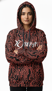 Hoodie unisexe surdimensionné brodé style streetwear contemporain avec impression par sublimation intégrale pour un usage quotidien - Product Image 2