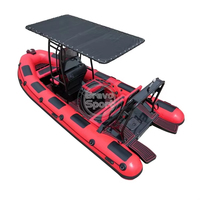 Bateau de pêche en aluminium de 17 pieds (5,2 m) avec coque gonflable en Hypalon